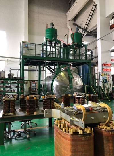 Static mixing vacuum pressure pouring equipment